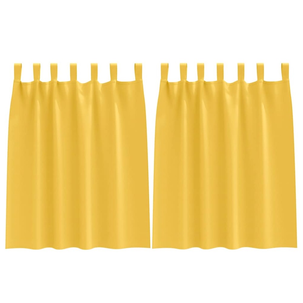 vidaXL Perdele Opaque cu Inel 2 pcs Galben muștar 140 x 140 cm