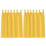 vidaXL Perdele Opaque cu Inel 2 pcs Galben muștar 140 x 140 cm