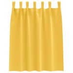 vidaXL Perdele Opaque cu Inel 2 pcs Galben muștar 140 x 140 cm