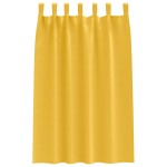 vidaXL Perdele Opaque cu Inel 2 pcs Galben muștar 175 x 140 cm