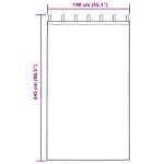 vidaXL Perdele Opaque cu Inel 2 pcs Galben muștar 245 x 140 cm