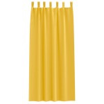vidaXL Perdele cu perdele 2 pcs galben muștar 260 x 140 cm Poliester