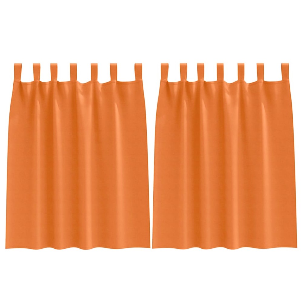 vidaXL Perdele Opaque cu Inel 2 pcs Portocalie Aprinsă 140 x 140 cm