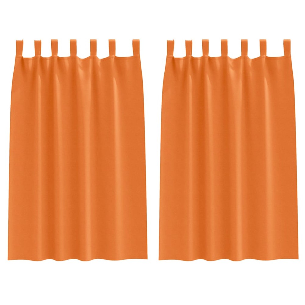 vidaXL Perdele Opaque cu Inel 2 pcs Portocalie Aprinsă 175 x 140 cm