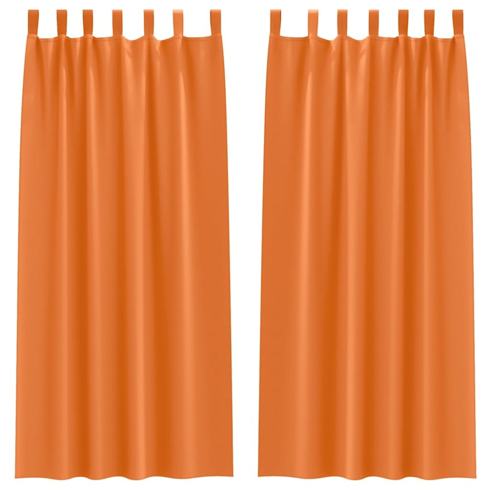 vidaXL Perdele 2 pcs Portocaliu intens 260 x 140 cm Poliester