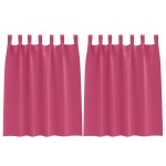 vidaXL Perdele Opaque cu Inel 2 pcs Roz Aprins 140 x 140 cm Poliester