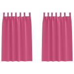 vidaXL Perdele Opaque cu Inel 2 pcs Roz Aprins 175 x 140 cm Poliester