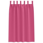 vidaXL Perdele Opaque cu Inel 2 pcs Roz Aprins 175 x 140 cm Poliester