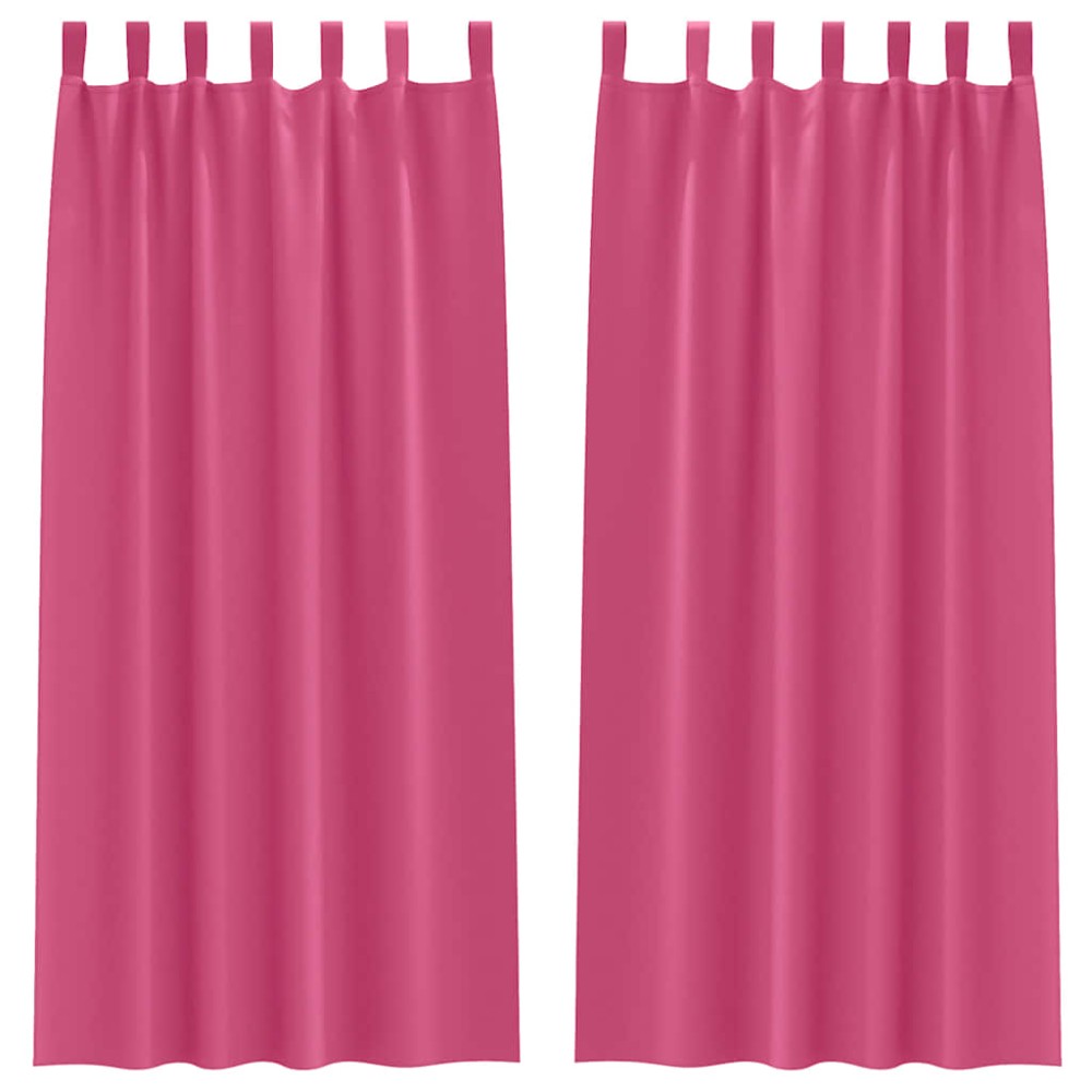 vidaXL Perdele cu perdele 2 pcs Roz intens 260 x 140 cm Poliester
