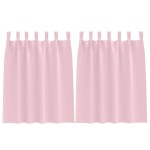 vidaXL Perdele Opaque cu Inel 2 pcs Roz bebe 140 x 140 cm Poliester
