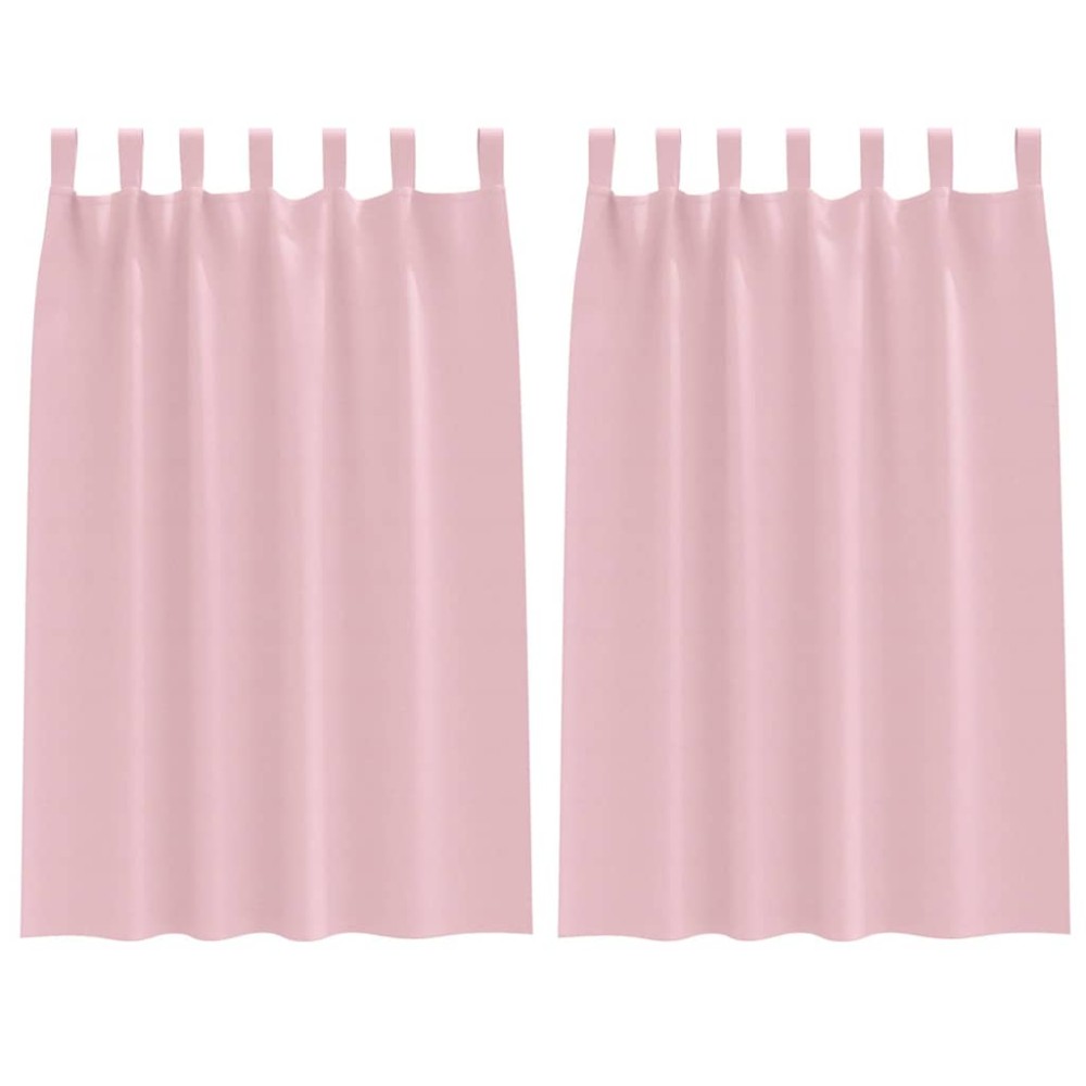 vidaXL Perdele Opaque cu Inel 2 pcs Roz bebe 175 x 140 cm Poliester