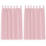 vidaXL Perdele Opaque cu Inel 2 pcs Roz bebe 175 x 140 cm Poliester