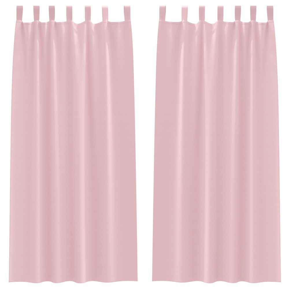 vidaXL Perdele opace 2 pcs Roz bebeluș 225 x 140 cm Poliester