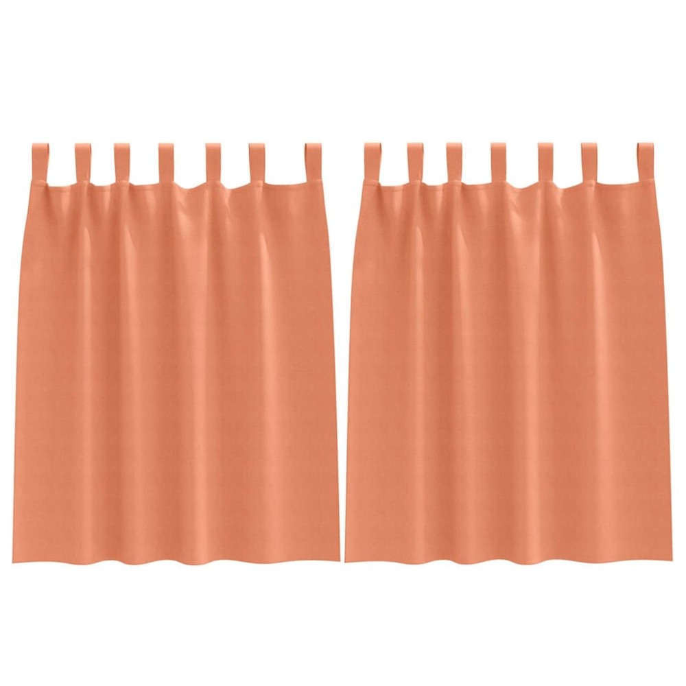 vidaXL Perdele Opaque cu Inel 2 pcs Terracota 140 x 140 cm Poliester