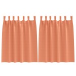 vidaXL Perdele Opaque cu Inel 2 pcs Terracota 140 x 140 cm Poliester