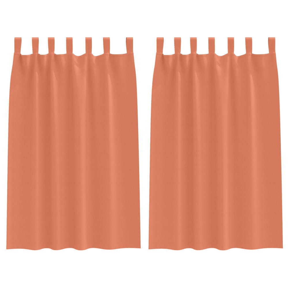 vidaXL Perdele opace cu perdele 2 pcs Terracota 175 x 140 cm Poliester