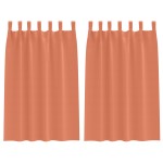 vidaXL Perdele cu perdele 2 pcs Terracota Poliester