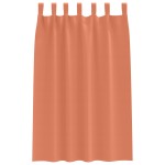 vidaXL Perdele cu perdele 2 pcs Terracota Poliester