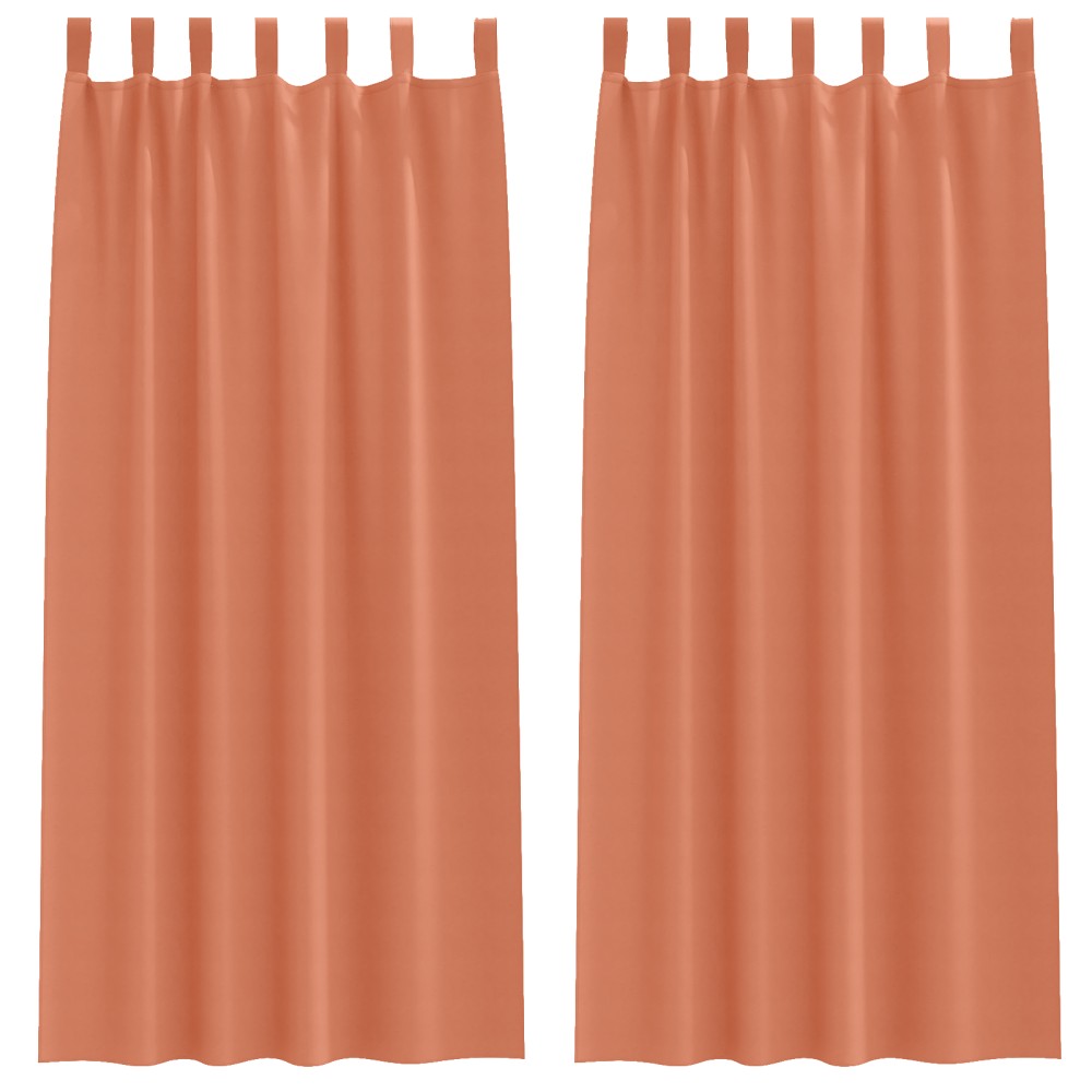 vidaXL Perdele opace cu perdele 2 pcs Terracota 225 x 140 cm Poliester