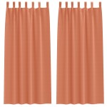 vidaXL Perdele opace cu perdele 2 pcs Terracota 225 x 140 cm Poliester