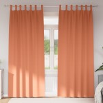 vidaXL Perdele opace cu perdele 2 pcs Terracota 245 x 140 cm Poliester