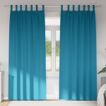 vidaXL Perdele opace cu perdele 2 pcs Turcoaz 225 x 140 cm Poliester