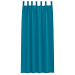 vidaXL Perdele opace cu perdele 2 pcs Turcoaz 225 x 140 cm Poliester