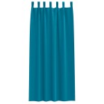 vidaXL Perdele cu perdele 2 pcs Turcoaz 245 x 140 cm Poliester