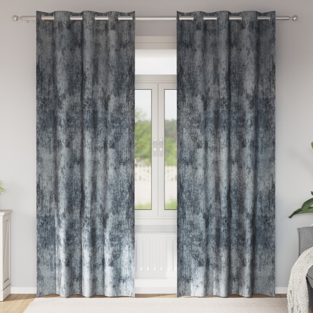 vidaXL Set 2 Cortine Velvet cu Œillets Gri Argintiu 225 x 140 cm