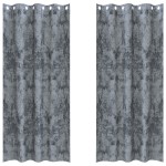vidaXL Cortine din catifea , set de 2 piese cu œillets gri argintiu, 260 x 140 cm vidaXL Cortine din catifea , set de 2 piese cu œillets gri argintiu, 260 x 140 cm