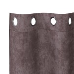 vidaXL Cortine din catifea , set de 2 piese, cu œillets maron, 260 x 140 cm vidaXL Cortine din catifea , set de 2 piese, cu œillets maron, 260 x 140 cm