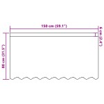 vidaXL Cortină din Dantelă cu perdele Floral Alb 150 x 80 cm Poliester