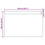 vidaXL Cortină din Dantelă cu perdele Floral Alb 150 x 100 cm Poliester