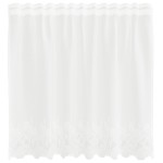 vidaXL Cortină din Dantelă cu perdele Floral Alb 150 x 120 cm Poliester