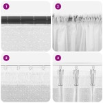 vidaXL Cortină din Dantelă cu perdele Alb 150 x 220 cm Poliester vidaXL Cortină din Dantelă cu perdele Alb 150 x 220 cm Poliester