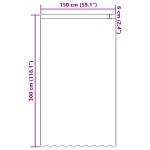 vidaXL Cortină din Dantelă cu perdele Floral Alb 150 x 300 cm Poliester