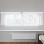 vidaXL Cortină din Dantelă cu perdele Floral Alb 300 x 80 cm Poliester