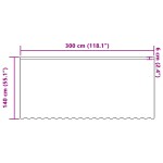 vidaXL Cortină din Dantelă cu perdele Alb 300 x 140 cm Poliester vidaXL Cortină din Dantelă cu perdele Alb 300 x 140 cm Poliester