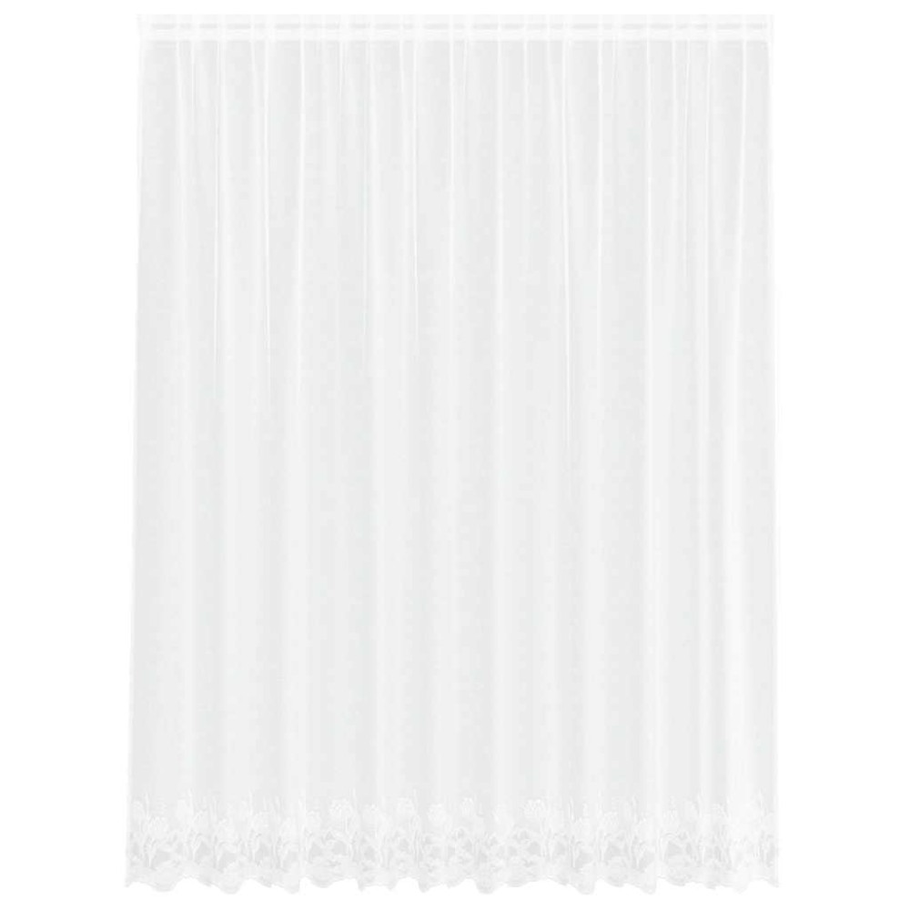 vidaXL Cortină din Dantelă cu perdele Alb 240 x 300 cm Poliester