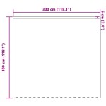 vidaXL Cortină din Dantelă cu perdele Floral Alb 300 x 300 cm Poliester