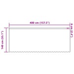 vidaXL Cortină din Dantelă cu perdele Floral Alb 400 x 140 cm Poliester vidaXL Cortină din Dantelă cu perdele Floral Alb 400 x 140 cm Poliester