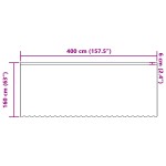 vidaXL Cortină din Dantelă cu perdele Floral Alb 400 x 160 cm Poliester vidaXL Cortină din Dantelă cu perdele Floral Alb 400 x 160 cm Poliester
