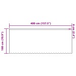 vidaXL Cortină din Dantelă cu perdele Floral Alb 400 x 180 cm Poliester vidaXL Cortină din Dantelă cu perdele Floral Alb 400 x 180 cm Poliester