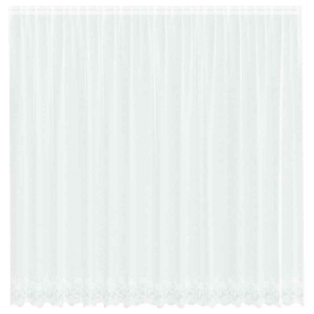 vidaXL Perdele cu perdele Floral Alb 400 x 240 cm Poliester