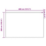 vidaXL Cortină din Dantelă cu perdele Floral Alb 400 x 260 cm Poliester vidaXL Cortină din Dantelă cu perdele Floral Alb 400 x 260 cm Poliester