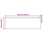 vidaXL Cortină din Dantelă cu perdele Floral Alb 500 x 160 cm Poliester