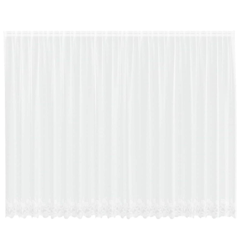 vidaXL Perdele cu perdele Floral Alb 500 x 220 cm Poliester