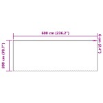 vidaXL Cortină din Dantelă cu perdele Floral Alb 600 x 200 cm Poliester