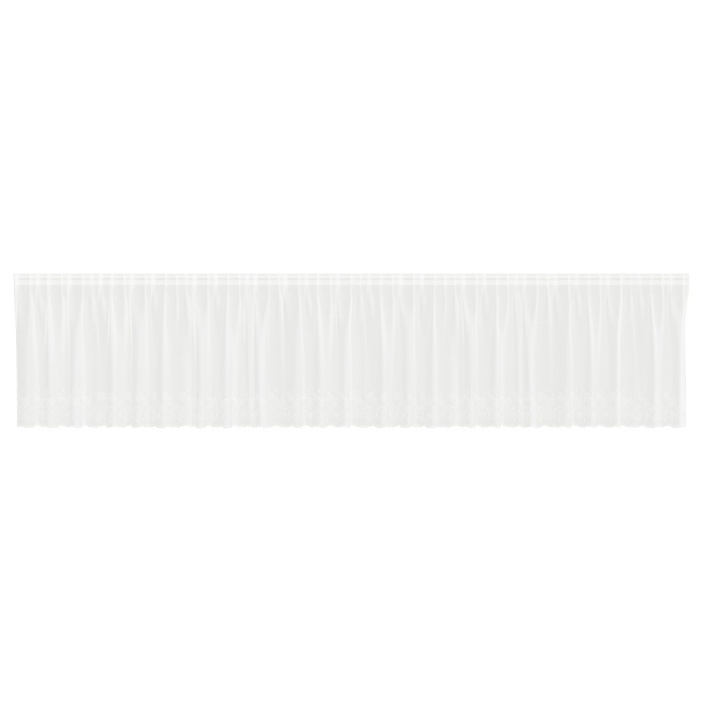 vidaXL Cortină din Dantelă cu perdele Alb 750 x 140 cm Poliester