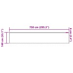 vidaXL Cortină din Dantelă cu perdele Alb 750 x 140 cm Poliester vidaXL Cortină din Dantelă cu perdele Alb 750 x 140 cm Poliester